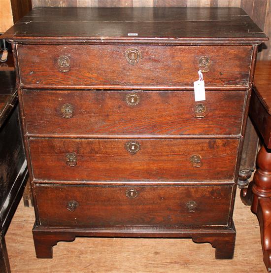 18th century four-drawer oak chest